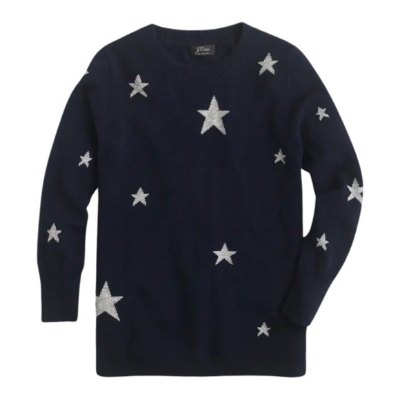 J Crew Cashmere sweater with intarsia-knit stars - Picture 5 of 15